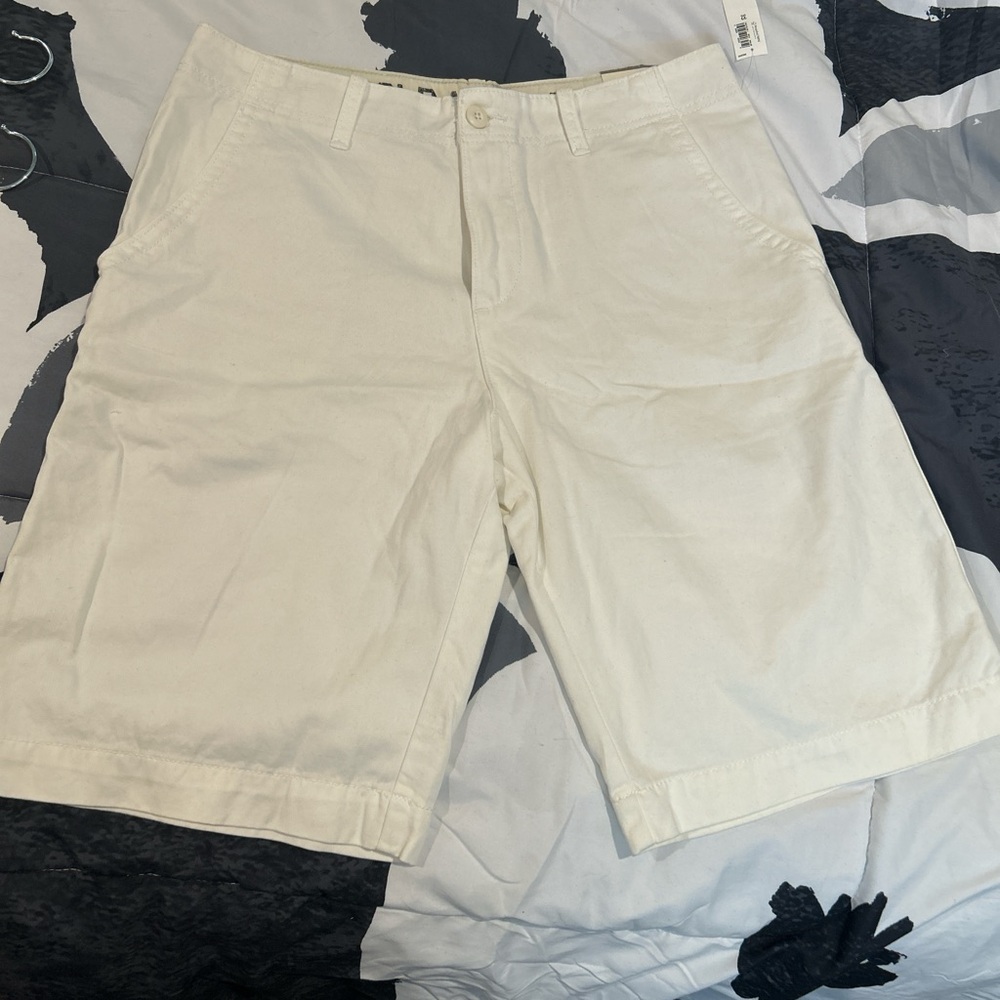 Old Navy Cream Flat Front Shorts